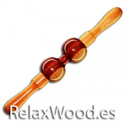 Rodillo biésférico giratorio para maderoterapia