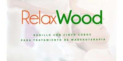 RODILLO CON CINCO CUBOS PARA TRATAMIENTO DE MADEROTERAPIA